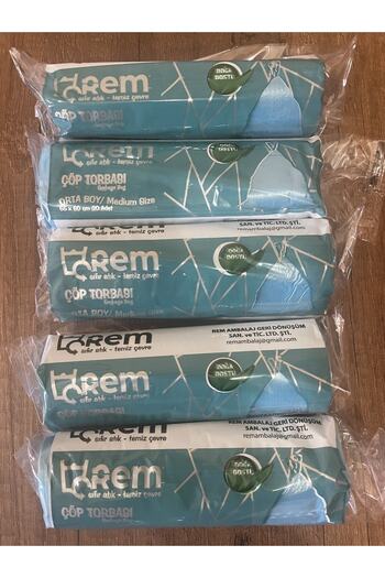 Rem Roll Garbage Bag 50 Rolls Medium Size 55 X 60 Blue 1000pcs