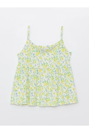 LC Waikiki U-nyakú mintás pántos lányblúz