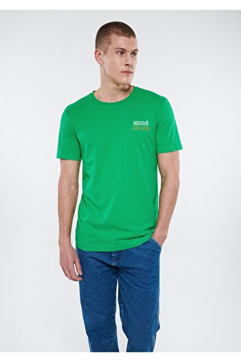 Mavi Jeans Printed Green T-Shirt Slim Fit / Slim Fit 066841-71754