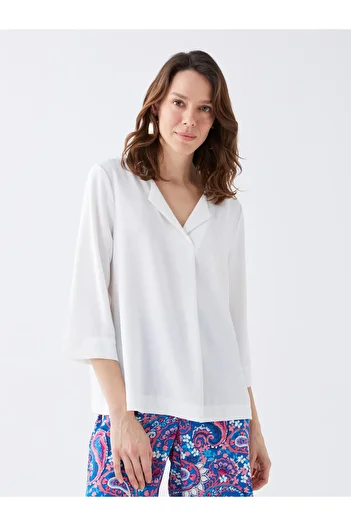 LC Waikiki Dámská rovná halenka Missing Collar
