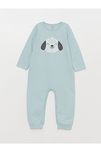 LC Waikiki Printed long Sleeve Crew Neck Jumpsuit for Baby Boy