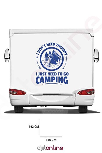 Dijitonline Autocolant Camping Caravană - Autocolant Cort Camping - Autocolant Pădure - 110x142 Cm