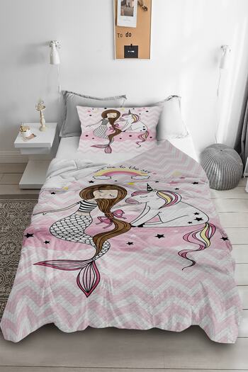 Bebişim Halı Mermaid Patterned - Single Pillow Pique