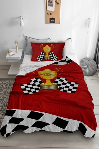 Bebişim Halı Racing Patterned Single Pique (With Pillow Case)