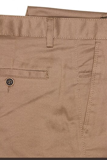 Varetta Ανδρικό λινό Camel Classic Cut Dobby Λινό Παντελόνι