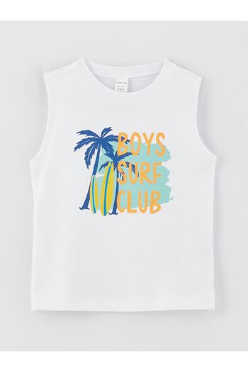 LC Waikiki Crew Neck Printed Baby Boy Athlete and Swim Shorts Set of 2