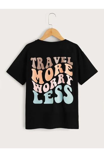 LePold Crew Neck Travel More Back Printed Children's T-Shirt