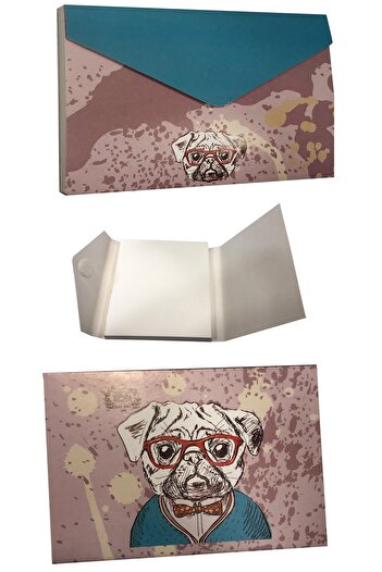 FLY COLOR Patterned Envelope Covered Poppable Note Papers Note Holder