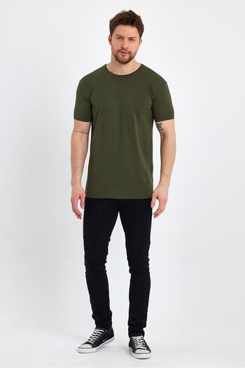 GENIUS STORE Чоловічий гольф базового крою хакі Tisort