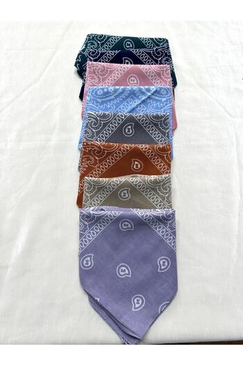 alsaccessories Σειρά Μπαντάνα 100% Κοτόν με Μικτό Χρώμα Ethnic Σχέδιο