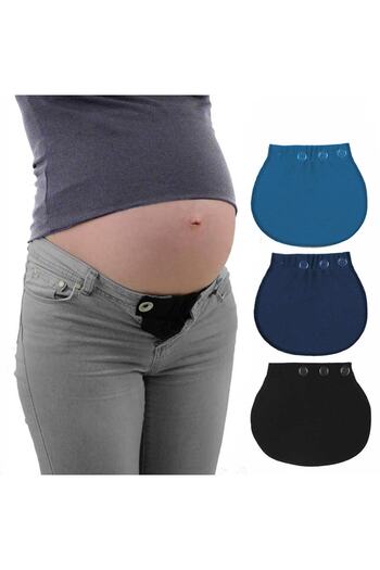 Pimobile Maternity Pants Waist Extender-Pants Extender for Women Blue-black-navy blue 3 Colors