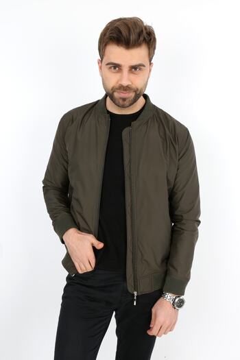 B&T Khaki Men's Double Pocket Summer Coat