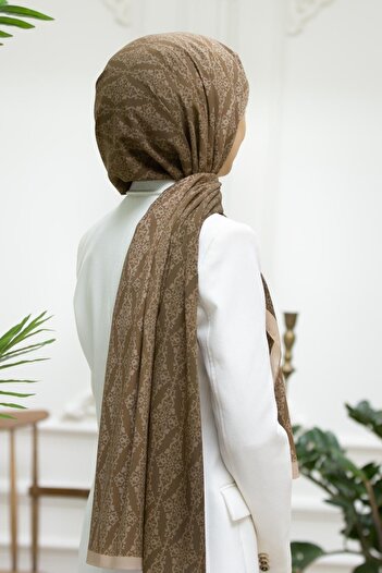 Vissona Women's Luxury Medina Silk Shawl Mink-2