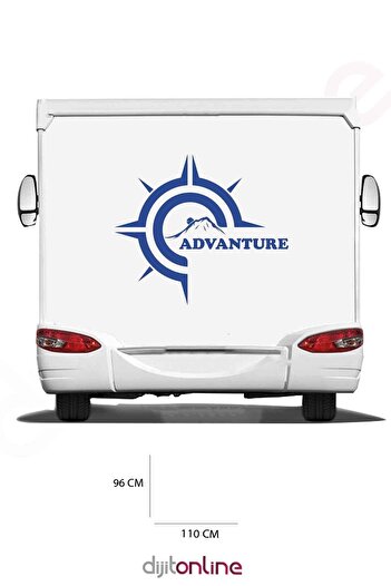 Dijitonline Autocolant Caravan Adventure Mountain - 110x96 Cm