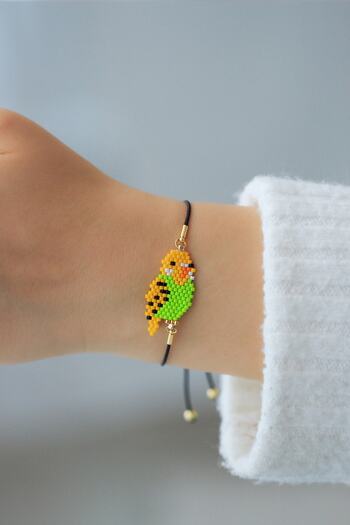 Kübüşün Atölyesi Ka-011 Miyuki Budgie Bracelet - Handmade