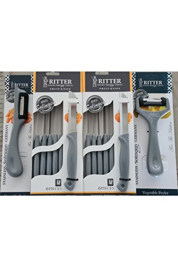 Ritter Solingen Meyve Bıçagı Ve Soyacak Takımı (GRİ)