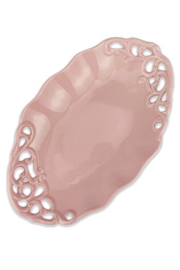 Digithome Royking 26 Cm Oval Porcelain Plate Pink - Fc115013c C320.113