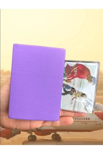Cekuonline Minnie Purple Vinlex Passport Cover Compatible with All Country Passports