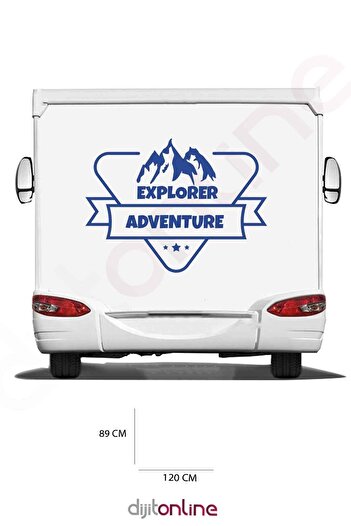 Dijitonline Autocolant de munte compatibil cu rulote Autocolant de aventură Autocolant de descoperire 120x89 cm