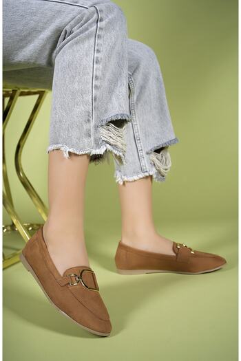 Riccon Casual Women's Ballerinas0012190 Tan Suede