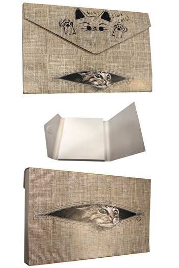 FLY COLOR Patterned Envelope Covered Poppable Note Papers Note Holder