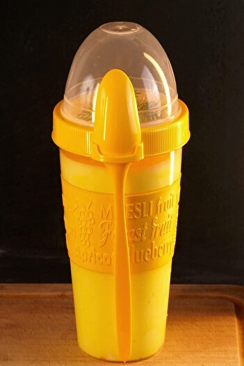 Şener collection Dökülmeyen 600ml Yemek Saklama Kabı Bebek Mama Kabı Diyet Bardağı Taşınabilir Beslenme Kabı