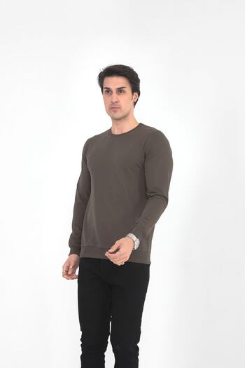 KMKkombin Ανδρικό Crew Neck Sweat με 2 κλωστές