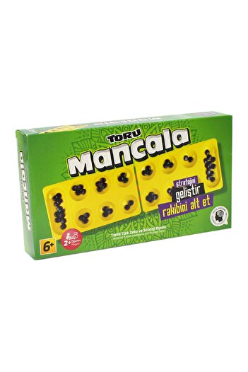 Toyaş 25 Colorful Mangala Strategy Tournament Intelligence Game with White Stones