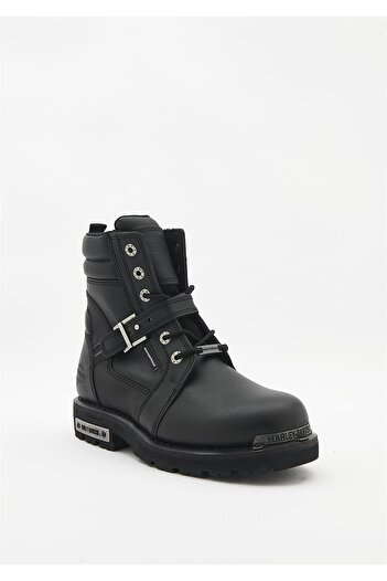 Harley Davidson Franco Waterproof B. Μαύρες Δερμάτινες Μπότες