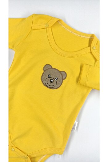Nayinom Hobbe Baby Ayıcıklı Bebek Takım Sarı 3-6-9 Ay