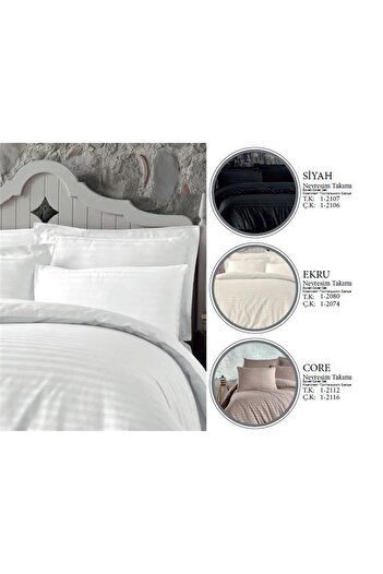 ALTINBAŞAK HOME COLLECTİON Altınbaşak Always Beige Double Satin Duvet Cover Set