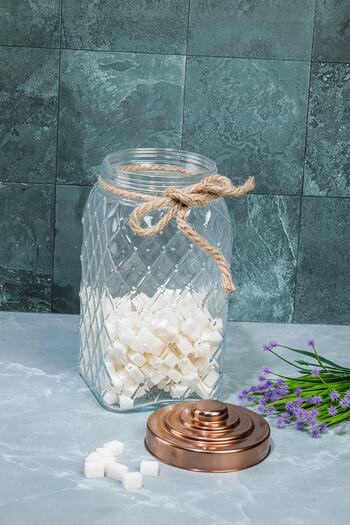 Wonder Luxury Special Design 30 Cm 4.5 Lt Gift Nostaliji Glass Jar Storage Container