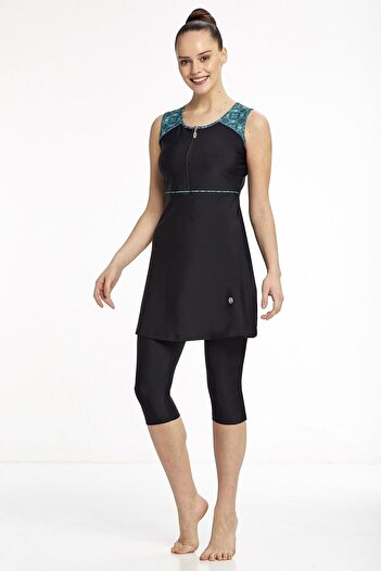 MARESİVA Sleeveless Tights Swimsuit Black