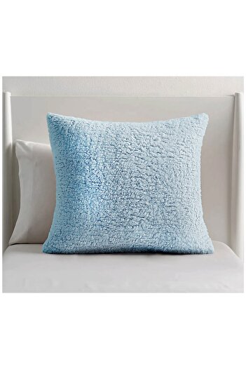 Benlisso Home Husa de perna decorativa Teddy Puffy de pluș Albastru 43x43