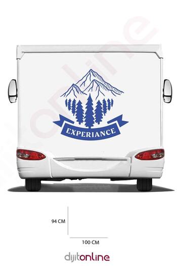Dijitonline Autocolant Caravan Munte Compatibil - Autocolant Pădure - 100x94 Cm