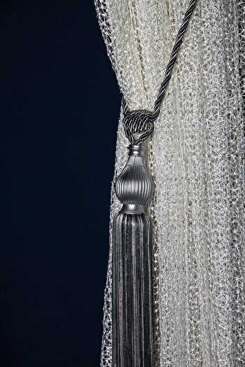 Baytekin New Fashion Curtain Accessory Tassel Model Braçol Curtain Retractor Silver