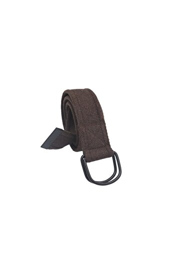 Anatolia Unisex Καφέ Μαύρη Πόρπη D Υφαντό Tactical Sports Canvas Τσάντα τζιν ζώνη