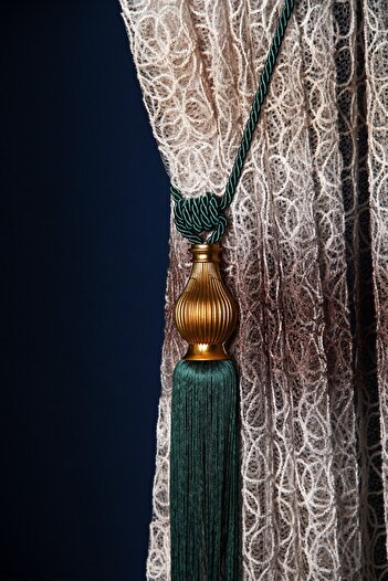 Baytekin New Fashion Curtain Accessory Tassel Model Braçol Curtain Retractor Emerald