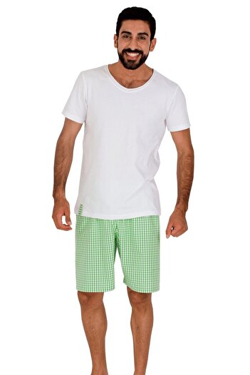 TheDon Family Men's Poplin Shorts Combed Cotton T-Shirt Set Pattern 4