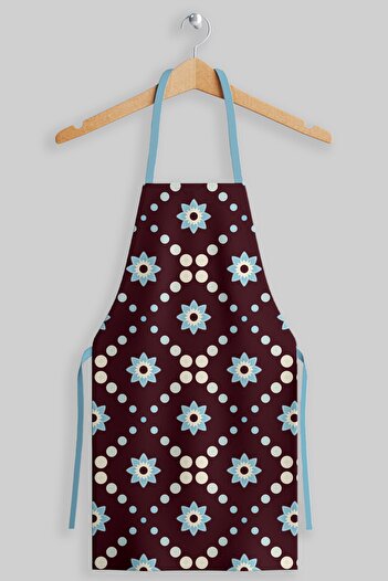 AYSHOME Ays Home Mint Floral Kitchen Apron