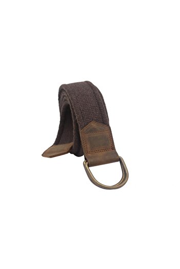 Anatolia Unisex Ταν Δερμάτινη Λεπτομερής Καφέ Υφαντή Τζιν υφασμάτινη αθλητική ζώνη