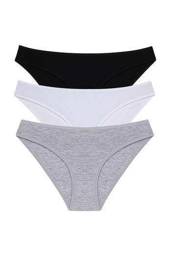 pink mood Πολύχρωμο κάλυμμα Slip Panties 3 Συσκευασία