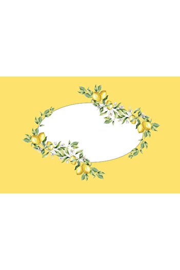 Alacastore Digital Printed Tablecloth Lemon Patterned Stain Resistant Care Free