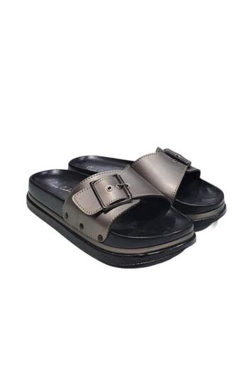 Pierre Cardin Women's Metallic Buckle Adjustable Anatomical Slippers