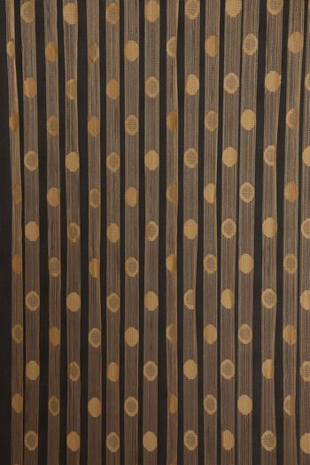AKÇA TEKSTİL Small Polka Dot Model Gold Color Rope Curtain Ready-made Buttons Sewn Rope Curtain 300*280 Cm