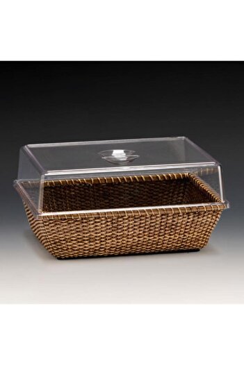 Zicco Rattan Basket, Polycarbonate Covered Fan, 34.5x24 Cm