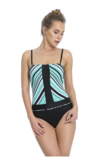 Chelly Women's Black Strapless Swimsuit