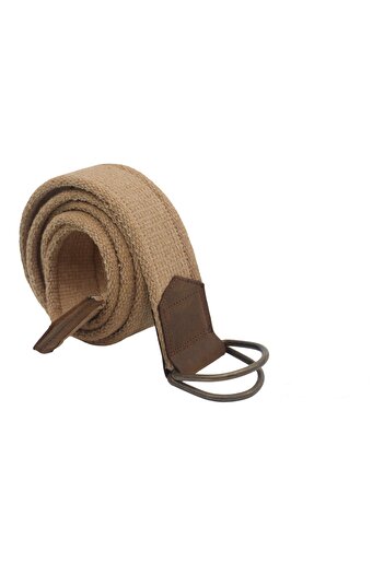 Anatolia Unisex Δερμάτινη Λεπτομερής Ζώνη με Αντίκα Πόρπη με Δαχτυλίδι D