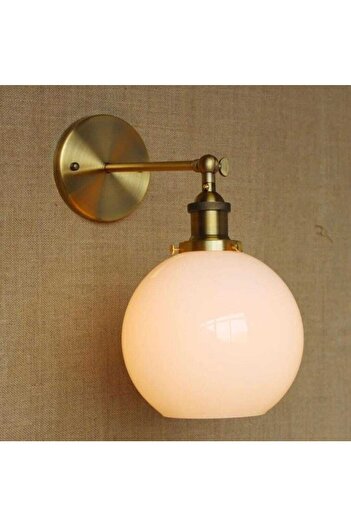 demet habek mylights Mylights Rustic Vintage Antique Opal Glass Sconce Wall Lamp Reading Lamp