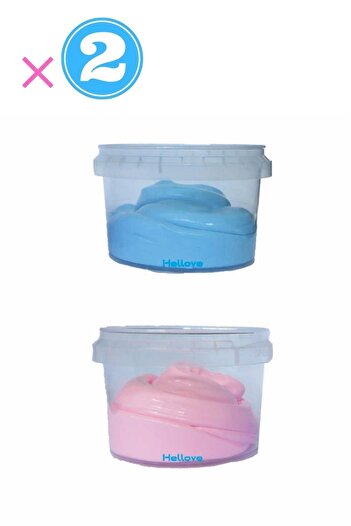 AVMmarketim Pink-blue Slime 2-Piece Fluffy Slime Play Dough